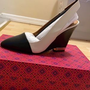 Tory Burch Wedge Sling Back